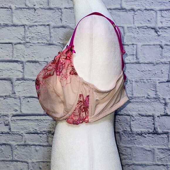 Cacique Embroidered Unlined Balconette Bra 42D - Picture 11 of 11